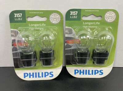 2X Philips LongerLife 3156 27W Dos Bombillas Respaldo Luz Inversa Stock de Repuesto Foto 1 de 2