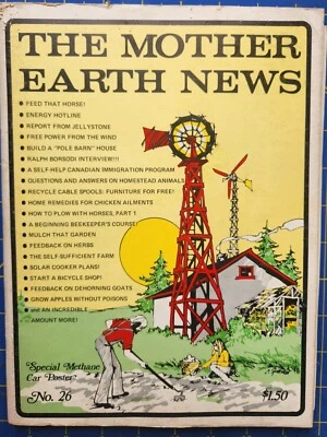 Mother Earth News Vintage No 26 1974 March Special Methane Car Poster BEEKEEPING Foto 1 de 3