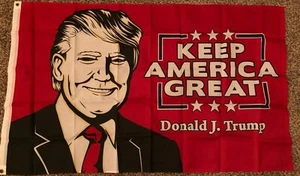 KEEP AMERICA GREAT TRUMP RED FLAG MAGA new 3x5ft fade resist us seller - Picture 1 of 3