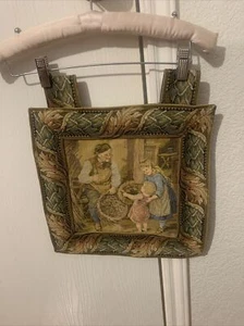 Metrax Belgien Jacquard gewebter Wandteppich Wandbild hängend, niederländische Kinder mit Tabs - Bild 1 von 6