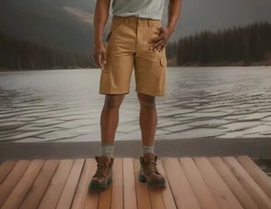 Ropa de trabajo Wrangler cuero crudo/bronceado Ranger ajuste relajado elástico varios bolsillos duradero - Imagen 1 de 9