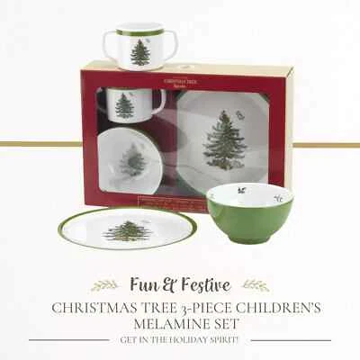 Spode Christmas Tree Children's  3-Piece Melamine Place Setting Set for 1 - Image 1 of 4