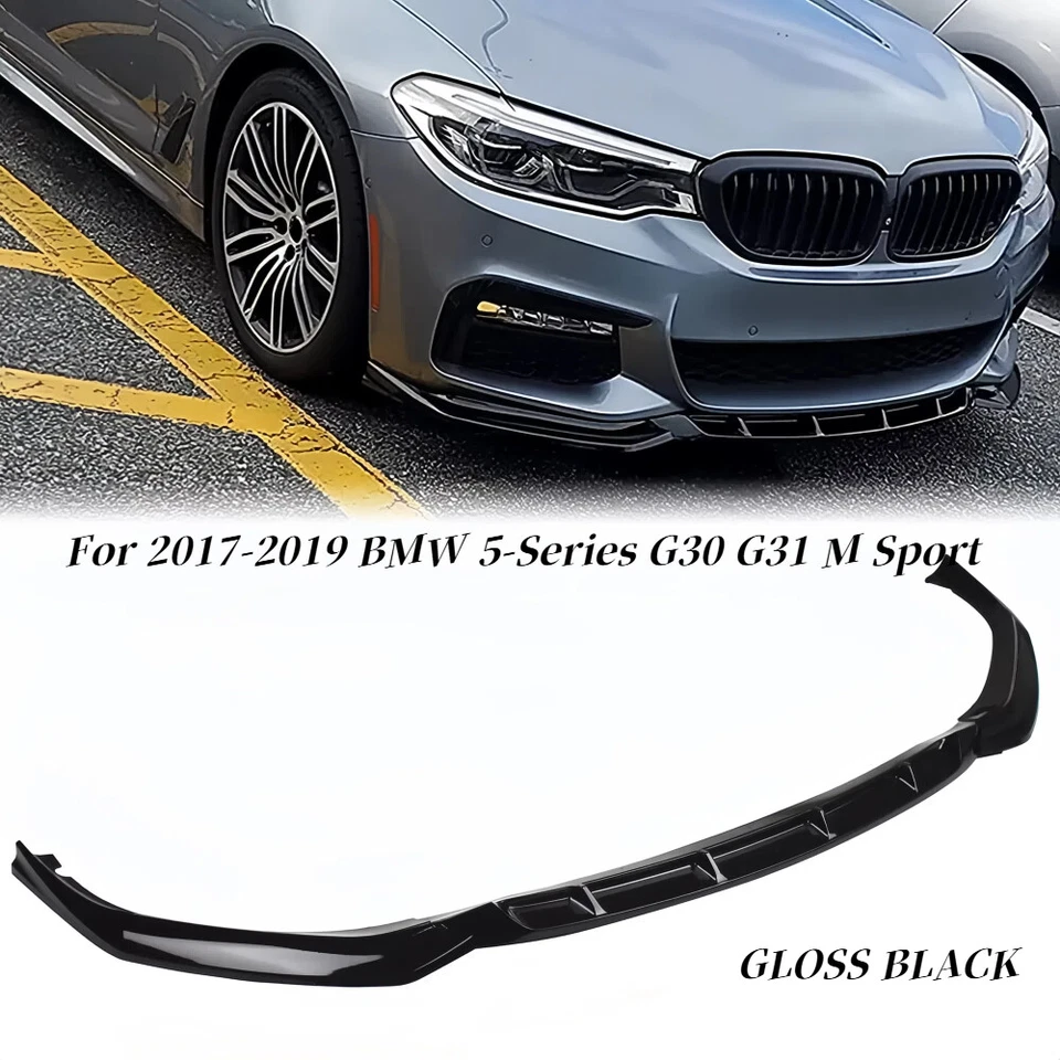 Labio de parachoques delantero brillante estilo 17-19 MP BMW SERIE 5 G30 G31 G38 540i M Sport Foto 1 de 4