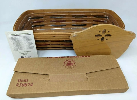 VTG 1993 Longaberger Woven Traditions Bread Basket Brick Divider Protector GB21 Cover