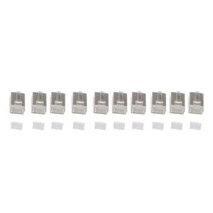 Shielded RJ45 Cat6 Connectors Pass Through Connector Gold Plated Modular Plugs - Afbeelding 1 van 8