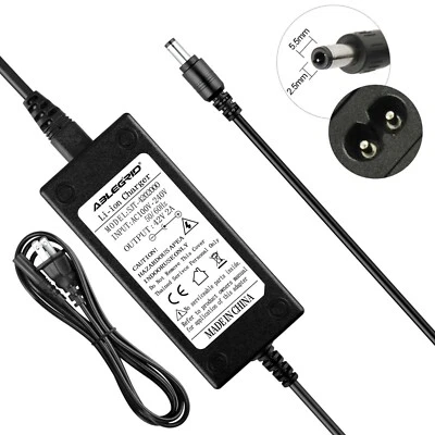 Cargador 42V 2A para Bicicleta Eléctrica Ebike 36V Li-ion Batería DC 5.5mm*2.5mm Enchufe Foto 1 de 4