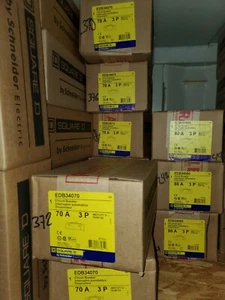 Square D EDB34070 3pole 70amp 480v circuit breaker type NF New box warranty! - Picture 1 of 2