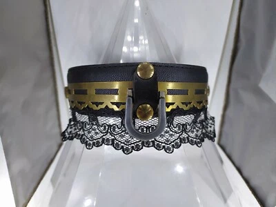 Collier ras de cou anneau domination fait main unique soumise bondage Sex BDSM - Photo 1/4