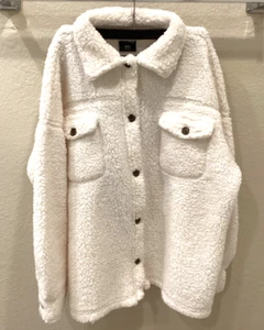 32 Degrees Heat Women's Oversized Super Soft Cozy Shirt Jacket Cream Size XL/XXL - Picture 1 of 11