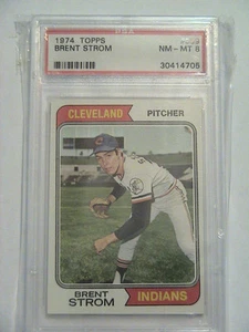 1974 Topps #359 Brent Strom Cleveland Indians PSA 8 NM-MT - Picture 1 of 1