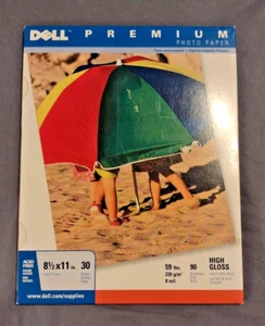 DELL Brand Premium High Gloss 8 1/2 x 11 Premium Photo Paper 30 Sheets - NEW - Afbeelding 1 van 5