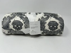 Pottery Barn Halloween Skull Damask Cotton Table Throw, 50”x50”_NWT - Picture 1 of 9