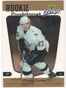 Sidney Crosby RC 2005 Upper Deck MVP Rookie Breakthrough #RB1 Penguins B1