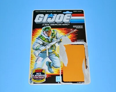 Hasbro 1985 G.I. de colección Reverso de tarjeta de archivo de comando completo sin cortar Joe Arah Iceberg Foto 1 de 3