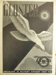 4/1942 PUB GLOSTER MILITARY AIRCRAFT HAWKER SIDDELEY ORIGINAL AD - Imagen 1 de 2