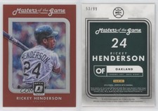 2016 Panini Donruss Optic Masters of the Game Red /99 Rickey Henderson #MG1 HOF