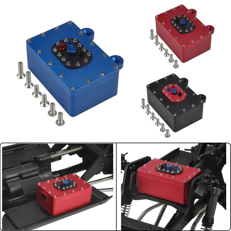 Metal Fuel Cell Receiver Box for 1/8 1/10 RC Rigs Crawler Capra D90 SCX10 VS4-10 - Image 1 of 4