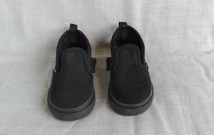 Vans KLASSISCHER SLIPPER V-SCHUH KLEINKIND JUNGE MÄDCHEN GRÖSSE 9,5 KOMPLETT SCHWARZ VANS KLETTVERSCHLUSS - Bild 1 von 10