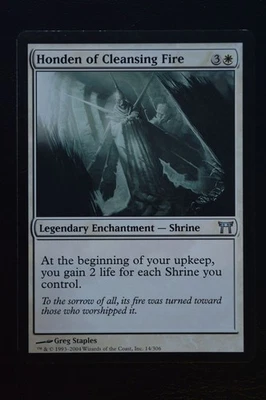 Magic The Gathering MTG HONDEN OF CLEANSING FIRE Champions of Kamigawa LP Played - Image 1 of 2