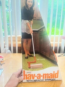 DE COLECCIÓN POPEIL'S HAV-A-MAID CON ESCURRIDOR MILAGROSO NUEVO STOCK ANTIGUO MOPA ESPONJA - Imagen 1 de 5