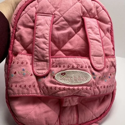 Portabebés American Girl Bitty Baby rosa/bolsa de pañales/mochila Foto 1 de 4