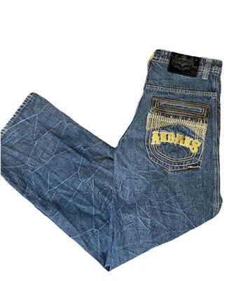 VTG Akademiks  Jeans Boys Youth 16 Y2K Skater AKDMKS Embroidered Pocket - Image 1 of 4