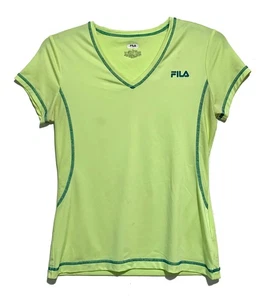 Fila Sport, Lime Green Short Sleeve Activewear T-Shirt, size M - Picture 1 of 3