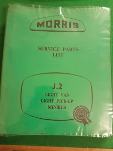 Vintage BMC Morris J2 /152 Light Van Pick Up Minibus Service Parts List VGC - Bild 1 von 7