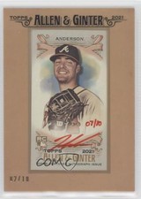 2021 Topps Allen & Ginter's Framed Mini Red Ink /10 Ian Anderson Rookie Auto RC