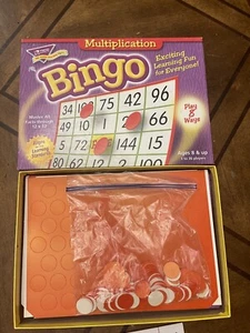 TREND Multiplication Bingo Game With all Pieces. Learning Made Easy - Picture 1 of 5
