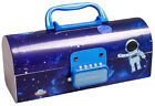 Plastic Astronuat Stationary Geometry Box For School Students Blue Color