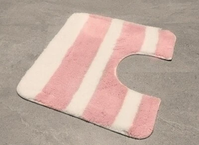  Bella Magnolie Rosa-Weiß WC-Vorleger mit Ausschnitt 55x50cm. Florhöhe: 20mm - Bild 1 von 4