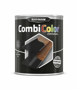 750ml Rustoleum Combicolor Original Lösemittel Ölbasis Matt Schwarz Metalllack  - Bild 1 von 1