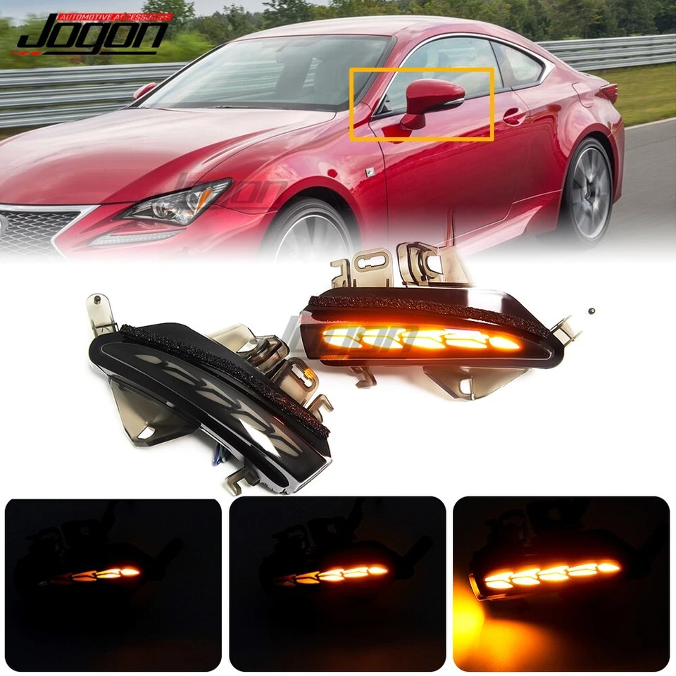 Luz de señal de giro de espejo dinámico LED para Lexus RC300h RC350 RC F Sport 2015-2018 Foto 1 de 4