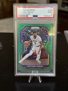 2020-21 Panini Prizm Green Silver Prizm Anthony Davis Los Angeles Lakers PSA 9 - Bild 1 von 3