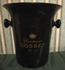 Ancien Seau à Champagne GOSSET - AŸ - en Plastique Noir