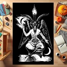 Baphomet Rug, Satanic Rug, Pentagram Rug, Goat Rug, Devil Rug