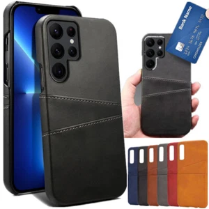 For Samsung Galaxy S24 Ultra S23 S22 A54 A34 Leather Wallet Case Card Slot Cover - Picture 1 of 17