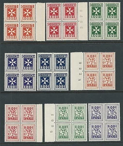 1934 EGEO SEGNATASSE 9 VALORI QUARTINA MNH ** - VA42 - Picture 1 of 1