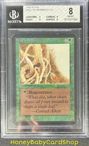 MTG Limited Edition Alpha 1993 Wall of Brambles BGS 8.0Q+ NM/MT Old School 93/94 - Picture 1 of 6