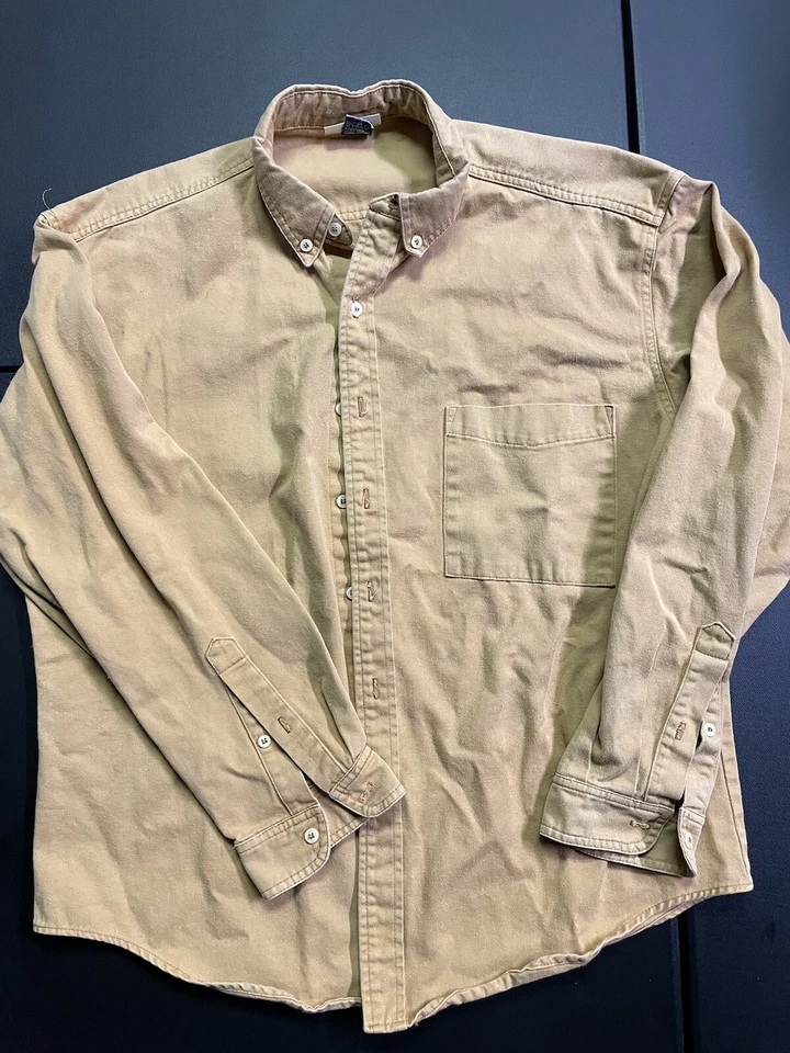 Austin Kane men's Button Down Long Sleeve Shirt Denim Medium Made In USA 44 - Image 1 of 4