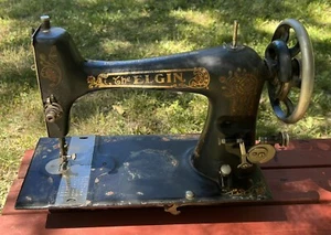 Antique Elgin Sewing Machine Co Treadle Rockford Ills   C319217 Parts Repair Fix - Picture 1 of 12