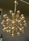 Mid century 1970 Sputnik metal gold gild Chandelier pendant lamp 