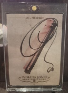 2008 TOPPS INDIANA JONES MASTERPIECES WHIP SKETCH CARD 1/1