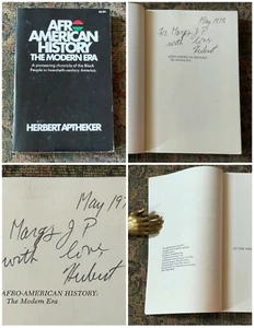 AFR American History The Modern Era SC Book Signed by Author Herbert Aptheker - Picture 1 of 8