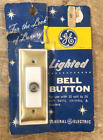 Vintage GE Atomic Brass Starburst Podświetlany dzwonek do drzwi Przycisk US NOWY zapieczętowany