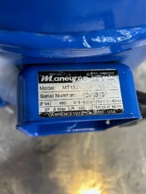 MANEUROP MT125HU4D HERMETIC COMPRESSOR 460V 60Hz 3PH R22 10.5HP - Image 1 of 4