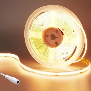 COB Flexible LED 3000K Warm White Lighting Strip 16.4ft w/538 Chips - 5 meters - Picture 1 of 19