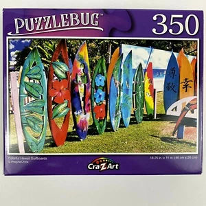 Puzzlebug Colorful Hawaii Surfboards 350 Piece Jigsaw Puzzle 18.25" x 11" NEW - Picture 1 of 6