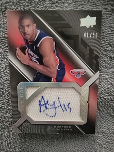 2008 09 Ud Black Al Horford Auto Jersey 